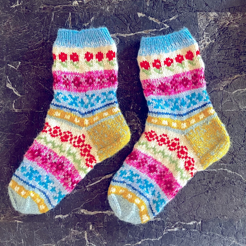 New Vintage handmade wool socks. MADE IN ITALY! One of a kind item!!!